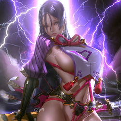 This is a pixiv picture whose title is Minamoto no Raikou.