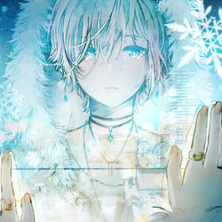 This is a pixiv picture whose title is 雪の華.