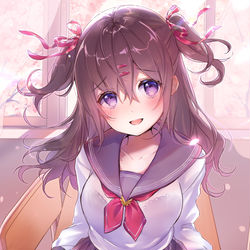 This is a pixiv picture whose title is えへへ…♡.
