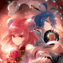 This is a pixiv picture whose title is 華扇&青娥.