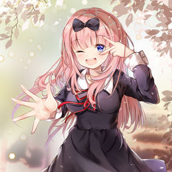 This is a pixiv picture whose title is 藤原千花.