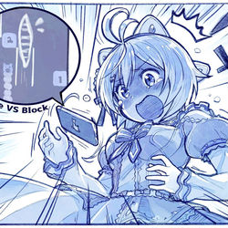 This is a pixiv picture whose title is 驚きのあまりスマホを投げてしまうシロちゃん.