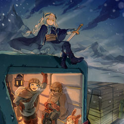 This is a pixiv picture whose title is 【PFLS】火国戦記〜雪中行軍と鉱山飯〜.
