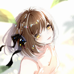 This is a pixiv picture whose title is 叶.