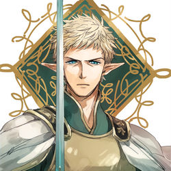 This is a pixiv picture whose title is 【PFLS】精霊族の王にして戦士【灰色熊の戦い】.