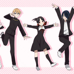 This is a pixiv picture whose title is LOVE IS WAR!.