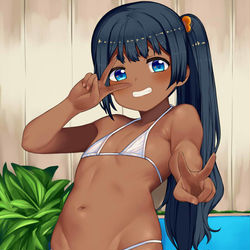 This is a pixiv picture whose title is 褐色.