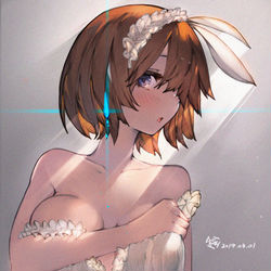 This is a pixiv picture whose title is 中野四葉(?) in グラブル.