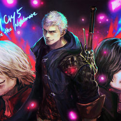 This is a pixiv picture whose title is Devil May Cry 5.