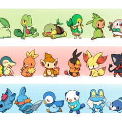 This is a pixiv picture whose title is ☆御三家★.