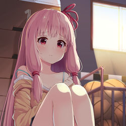 This is a pixiv picture whose title is 放課後の体育倉庫.
