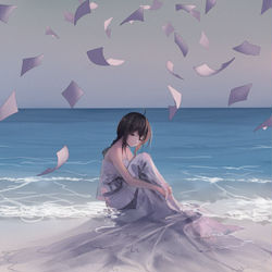 This is a pixiv picture whose title is 海.