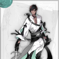 This is a pixiv picture whose title is 【PFLS】白葉の刃ダレン【エルダーグラン】.