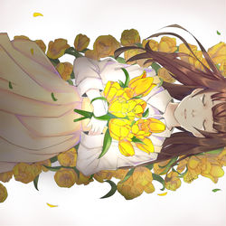 This is a pixiv picture whose title is devotion.