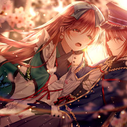 This is a pixiv picture whose title is 蔷薇少女.
