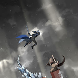 This is a pixiv picture whose title is 【PFLS】二対二【ブルーランドの戦い】.