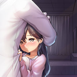 This is a pixiv picture whose title is 潮ちゃんともものせっく.