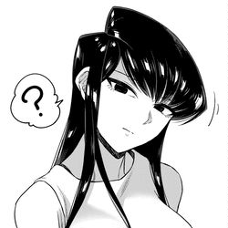 This is a pixiv picture whose title is 今週の古見さんの胸の主張が気になったという話.