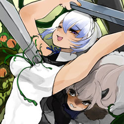 This is a pixiv picture whose title is 【PFLS】灰色熊の戦い.
