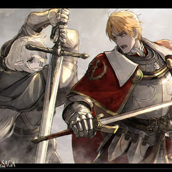 This is a pixiv picture whose title is 戦場の回想１―試練.