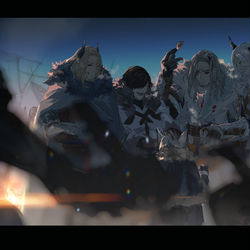 This is a pixiv picture whose title is 【PFLS】腹が減っては.