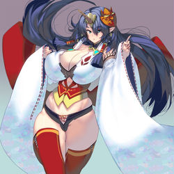 This is a pixiv picture whose title is 鬼巫女様.