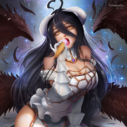 This is a pixiv picture whose title is Albedo.