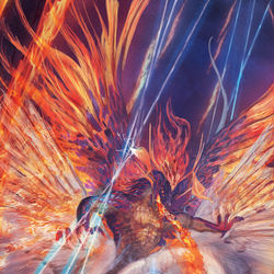 This is a pixiv picture whose title is 【PFLS】滅びの炎を降らせる竜【灰色熊の戦い】.