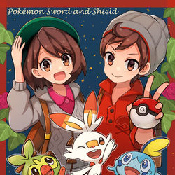 This is a pixiv picture whose title is ポケモン剣盾.