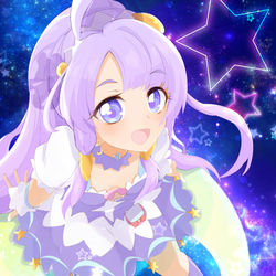 This is a pixiv picture whose title is 夜空に輝く神秘の月あかり！キュアセレーネ！！.