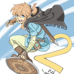 This is a pixiv picture whose title is ブレスオブザワイルド２周年.