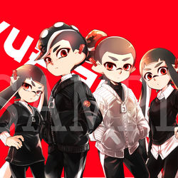 This is a pixiv picture whose title is イカ祭　おしながき.