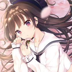 This is a pixiv picture whose title is 桜少女.