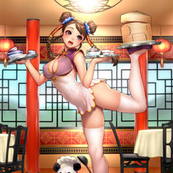 This is a pixiv picture whose title is オリジナルフィギュア「中華娘 小華」.