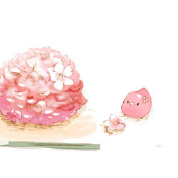 This is a pixiv picture whose title is さくら練り切り.