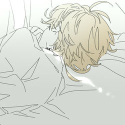 This is a pixiv picture whose title is 微睡.