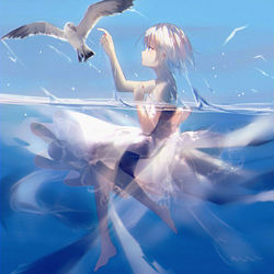 This is a pixiv picture whose title is 海.