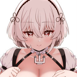 This is a pixiv picture whose title is シリアスおっぱい♡.