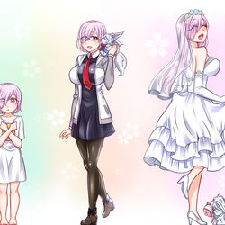 This is a pixiv picture whose title is マシュの歴史.