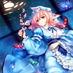 This is a pixiv picture whose title is 青に浮かぶ.