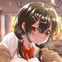 This is a pixiv picture whose title is 電撃萌王4月号で「学生服」をテーマにイラスト描かせて頂きました！.