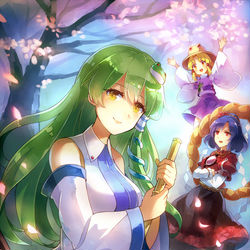 This is a pixiv picture whose title is 守矢一家.