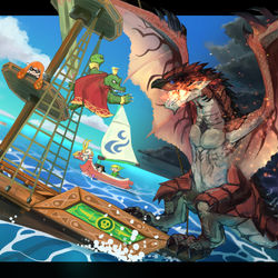 This is a pixiv picture whose title is ⛵️🐉.