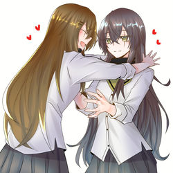 This is a pixiv picture whose title is 髪解きUMP姉妹.