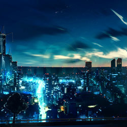 This is a pixiv picture whose title is 新宿.