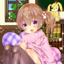 This is a pixiv picture whose title is ごちうさ　ココアちゃんセーターしたちち.
