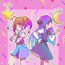 This is a pixiv picture whose title is ⭐️と🌙.