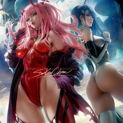 This is a pixiv picture whose title is 002 X evangelion.
