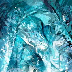 This is a pixiv picture whose title is 【PFLS】氷河の大精霊と船団の頭目.