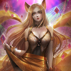 This is a pixiv picture whose title is Ahri.